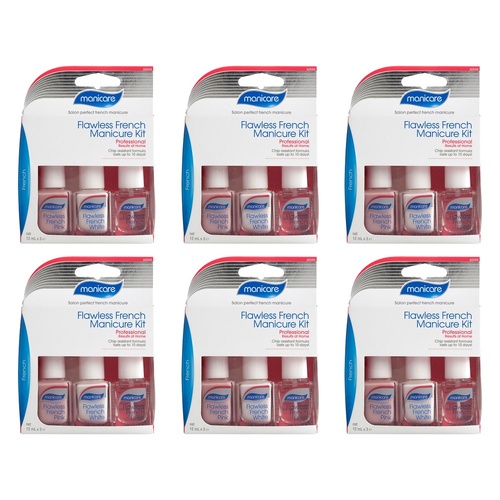 Manicare Flawless French Manicure Kit x 3 Bundle of 6