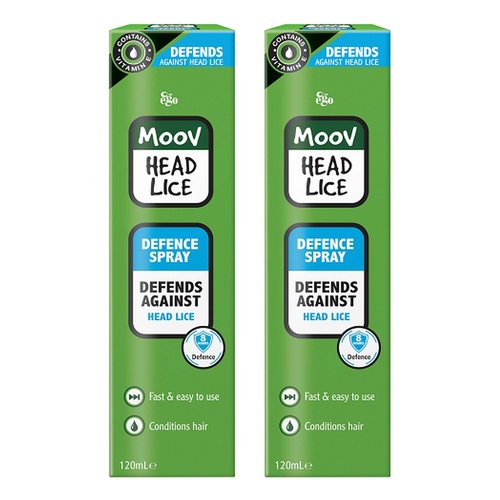 Ego Moov Head Lice Defence Spray 120mL Pack of 2