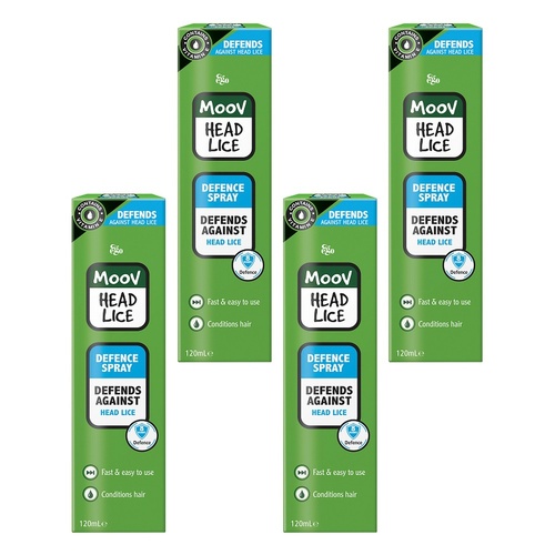Ego Moov Head Lice Defence Spray 120mL Pack of 4