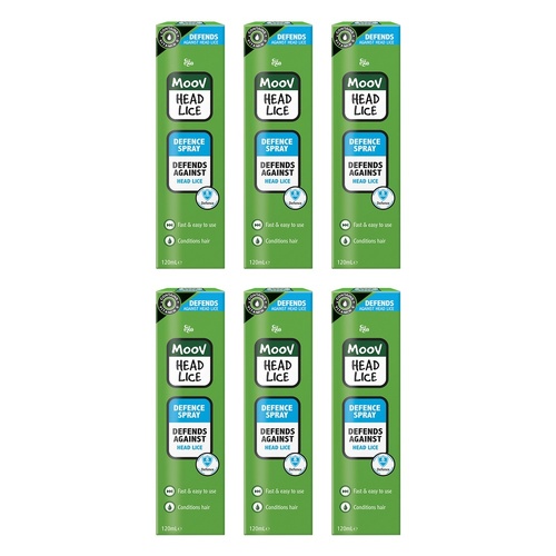Ego Moov Head Lice Defence Spray 120mL Pack of 6