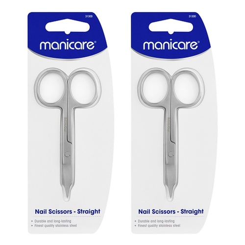 Manicare Nail Scissors, Straight x 3 Bundle of 2