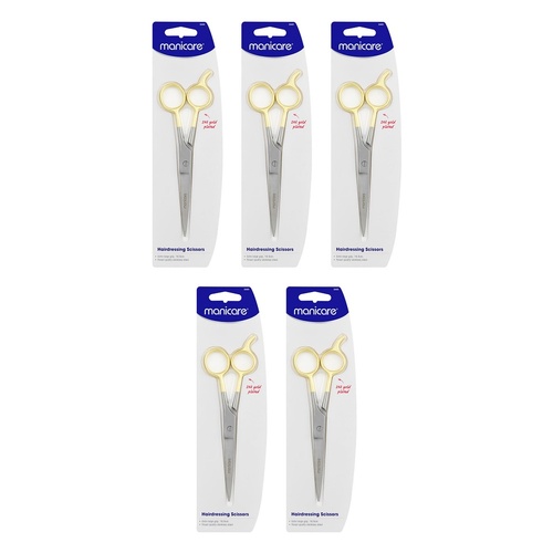 Manicare Hairdressing Scissors, 16cm Extra Large Grip x 3 Bundle of 5