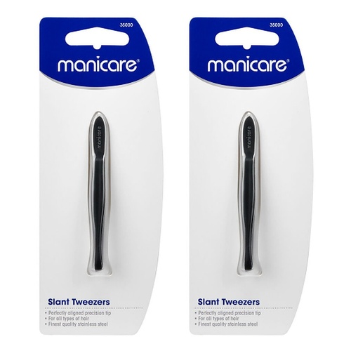 Manicare Slant Tweezers x 3 Bundle of 2