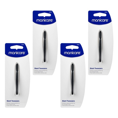 Manicare Slant Tweezers x 3 Bundle of 4