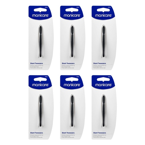 Manicare Slant Tweezers x 3 Bundle of 6