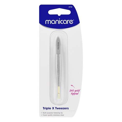 Manicare Tweezer Triple X Gold Tip x 3