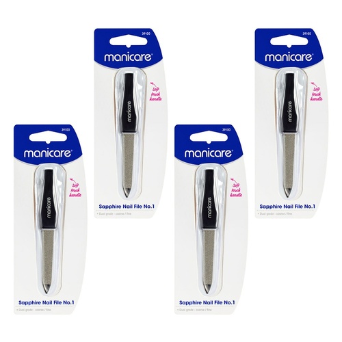Manicare Sapphire Nail File No. 1 x 3 Bundle of 4