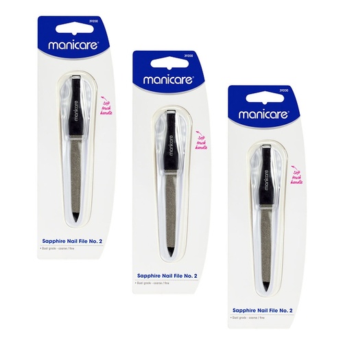 Manicare Sapphire Nail File No. 2 x 3 Bundle of 3