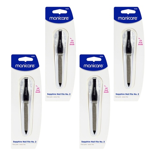 Manicare Sapphire Nail File No. 2 x 3 Bundle of 4