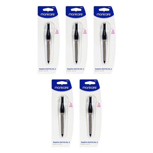 Manicare Sapphire Nail File No. 2 x 3 Bundle of 5