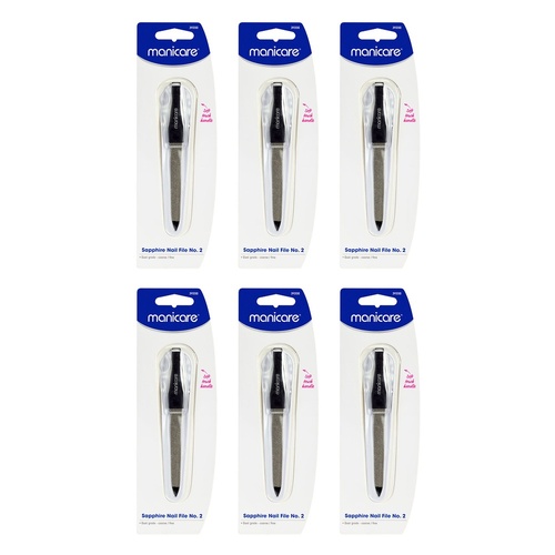 Manicare Sapphire Nail File No. 2 x 3 Bundle of 6