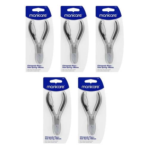 Manicare Chiropody Pliers with Side Spring, 100mm x 3 Bundle of 5