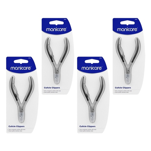 Manicare Cuticle Clippers with Side Spring x 3 Bundle of 4