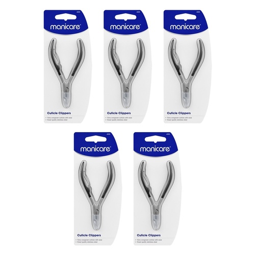 Manicare Cuticle Clippers with Side Spring x 3 Bundle of 5