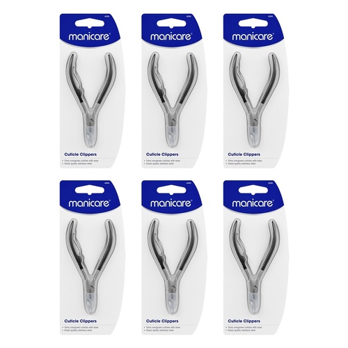 Manicare Cuticle Clippers with Side Spring x 3 Bundle of 6