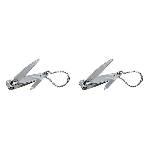 Manicare Nail Clipper with File & Keychain x 3 Bundle of 2