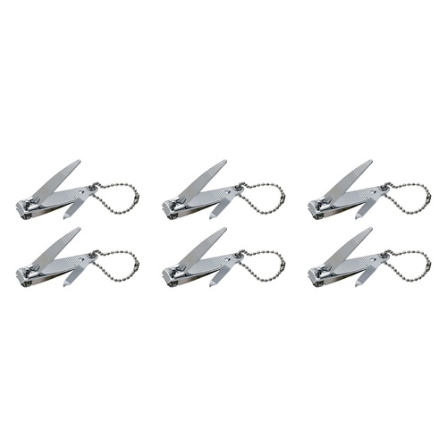 Manicare Nail Clipper with File & Keychain x 3 Bundle of 6