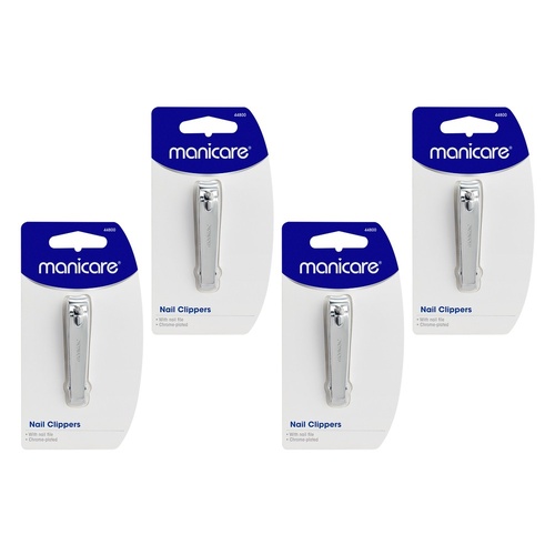Manicare Nail Clippers, With Nail File Pack of 4