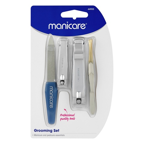 Manicare Grooming Set, Manicure and Pedicure, 4 Piece x 3