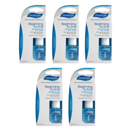 Manicare Beginning to End 3-in-1 Nail Treatment x 3 Bundle of 5