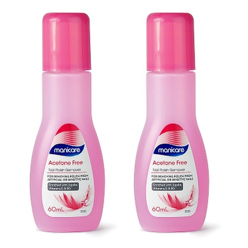 Manicare Nail Polish Remover Acetone Free with Vitamin E 60mL x 3 Bundle of 2