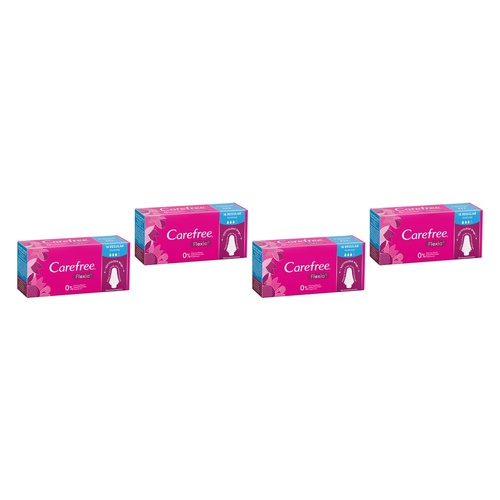Carefree Flexia Regular Tampons 16 Pack x 12 Bundle of 4