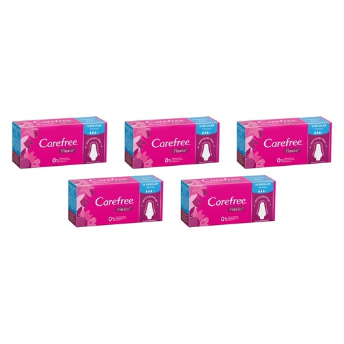 Carefree Flexia Regular Tampons 16 Pack x 12 Bundle of 5