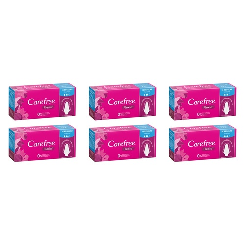 Carefree Flexia Regular Tampons 16 Pack x 12 Bundle of 6