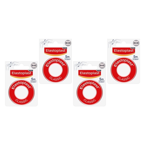 Elastoplast Classic Fixation Tape 2.5cm x 5m Pack of 4