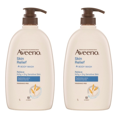 Aveeno Skin Relief Body Wash 1L Pack of 2