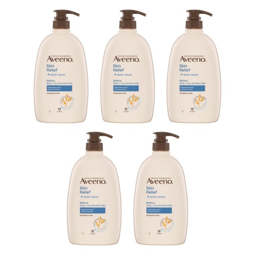 Aveeno Skin Relief Body Wash 1L Pack of 5