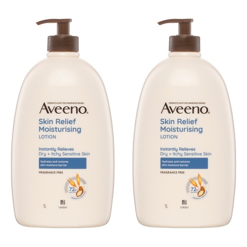 Aveeno Skin Relief Moisturising Body Lotion 1L Pack of 2