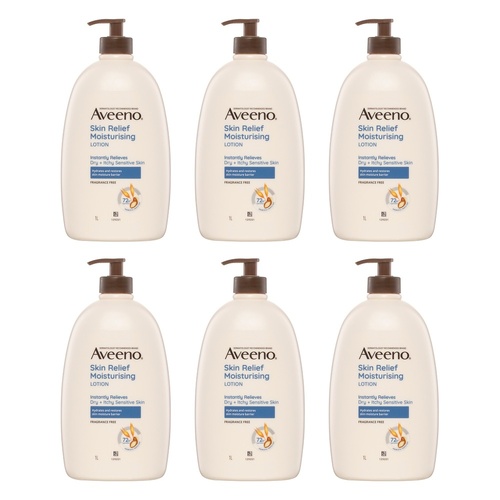 Aveeno Skin Relief Moisturising Body Lotion 1L Pack of 6