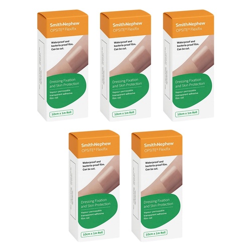 Opsite Flexifix Transparent Adhesive Film Roll 10cm x 1m Pack of 5