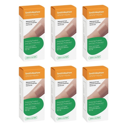 Opsite Flexifix Transparent Adhesive Film Roll 10cm x 1m Pack of 6
