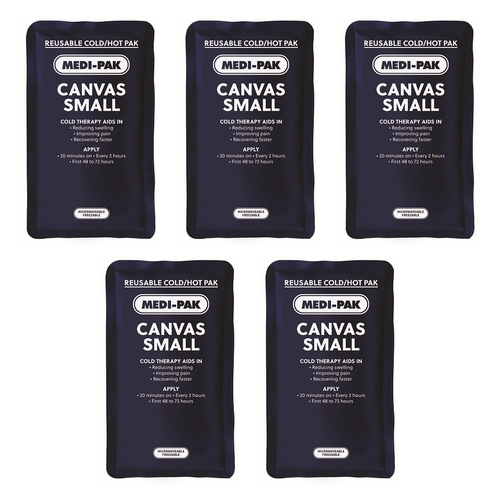 Medi-Ice Pak Small Canvas Hot & Cold Pack Bundle of 5