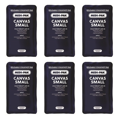 Medi-Ice Pak Small Canvas Hot & Cold Pack Bundle of 6