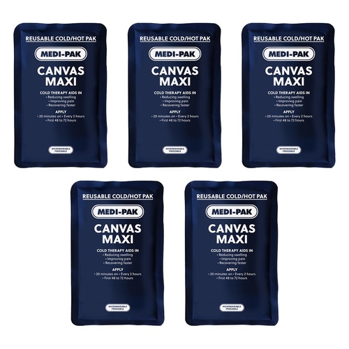 Medi-Ice Pak Canvas Hot & Cold Pack Large 640g Bundle of 5