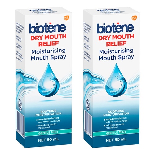 Biotene Moisturising Mouth Spray 50mL Pack of 2