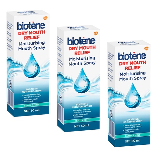 Biotene Moisturising Mouth Spray 50mL Pack of 3
