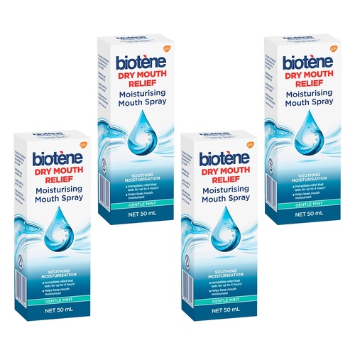 Biotene Moisturising Mouth Spray 50mL Pack of 4