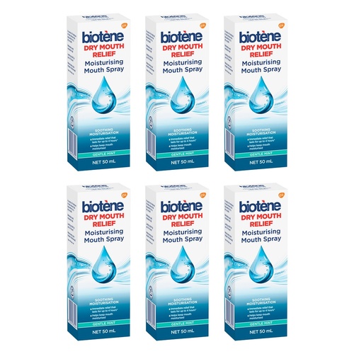 Biotene Moisturising Mouth Spray 50mL Pack of 6