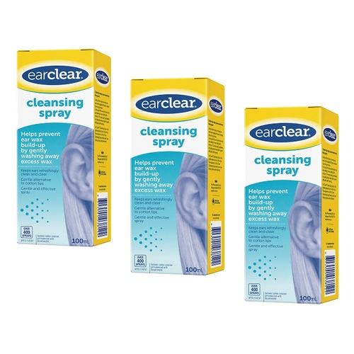 Ear Clear Cleansing Spray 100mL Pack of 3