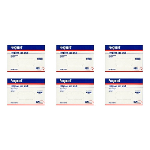 Proguard Disposable Gloves Small 100 Pack Bundle of 6