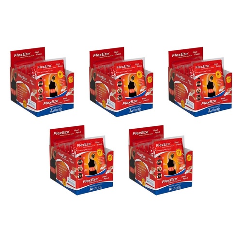 Flexeze Heat Patch 10cm x 13cm 20 Pack Bundle of 5