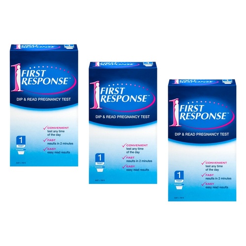 First Response Dip & Read Pregnancy Test Pack of 3