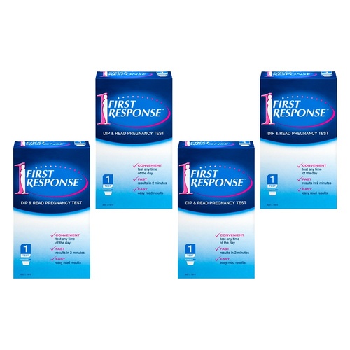 First Response Dip & Read Pregnancy Test Pack of 4