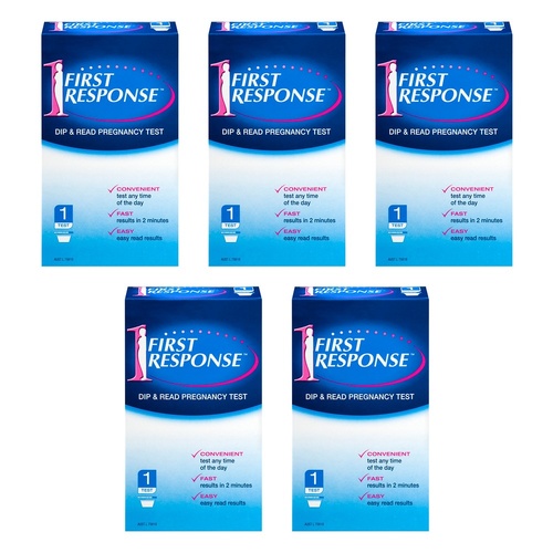First Response Dip & Read Pregnancy Test Pack of 5