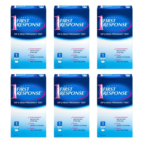 First Response Dip & Read Pregnancy Test Pack of 6