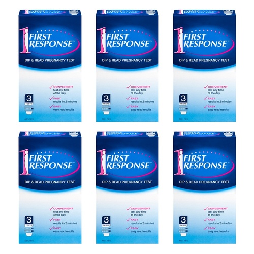 First Response Dip & Read Pregnancy Test 3 Pack Bundle of 6